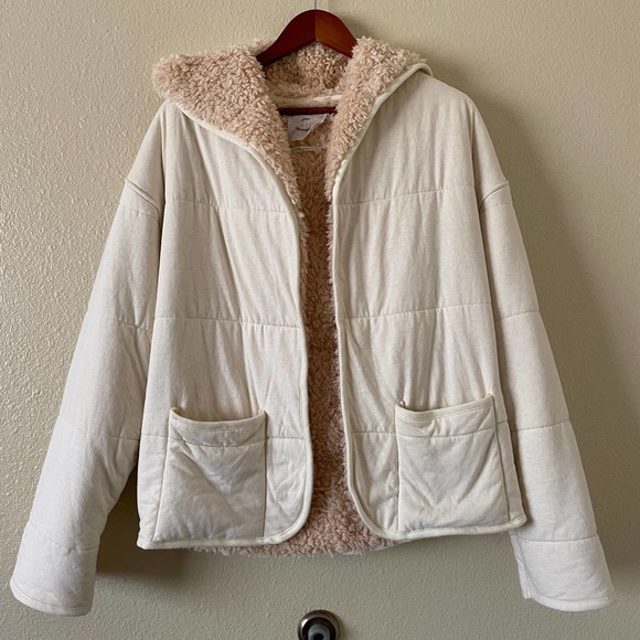 Urban Outfitters Heidi teddy hooded oversized jacket reversible - Picture 3 of 9